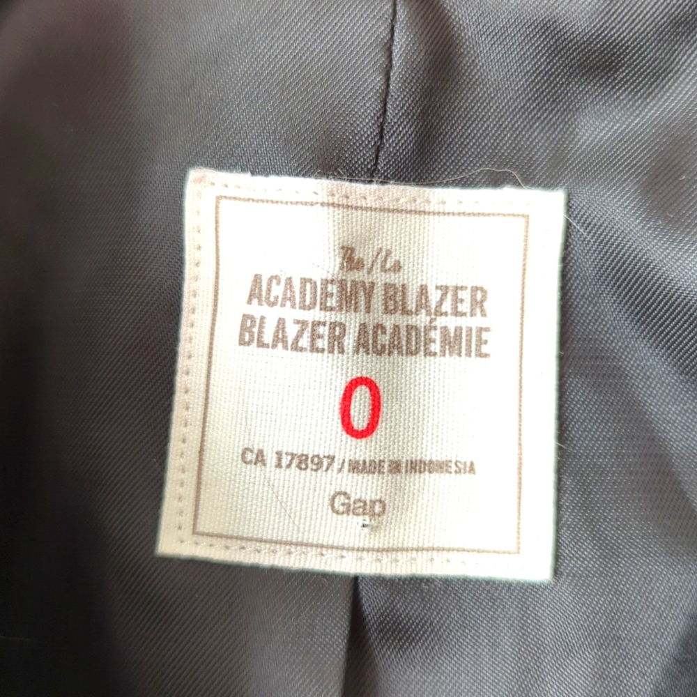 GAP Plaid Blazer - Navy Blue, Black & Green / Jacket Size 0 - Picture 3 of 5